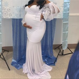 White maternity dress